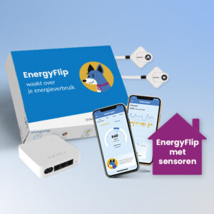 Digitale of analoge gas- en elektriciteitsmeter uitlezen, Energieverbruiksmanager met sensoren, Wifi met app, Energyflip