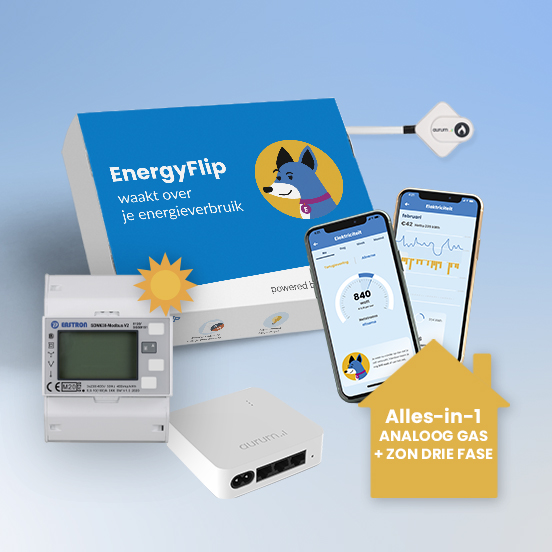 Digitale of analoge gasmeter en slimme elektriciteitsmeter uitlezen, 3-fase zonnepanelen uitlezen