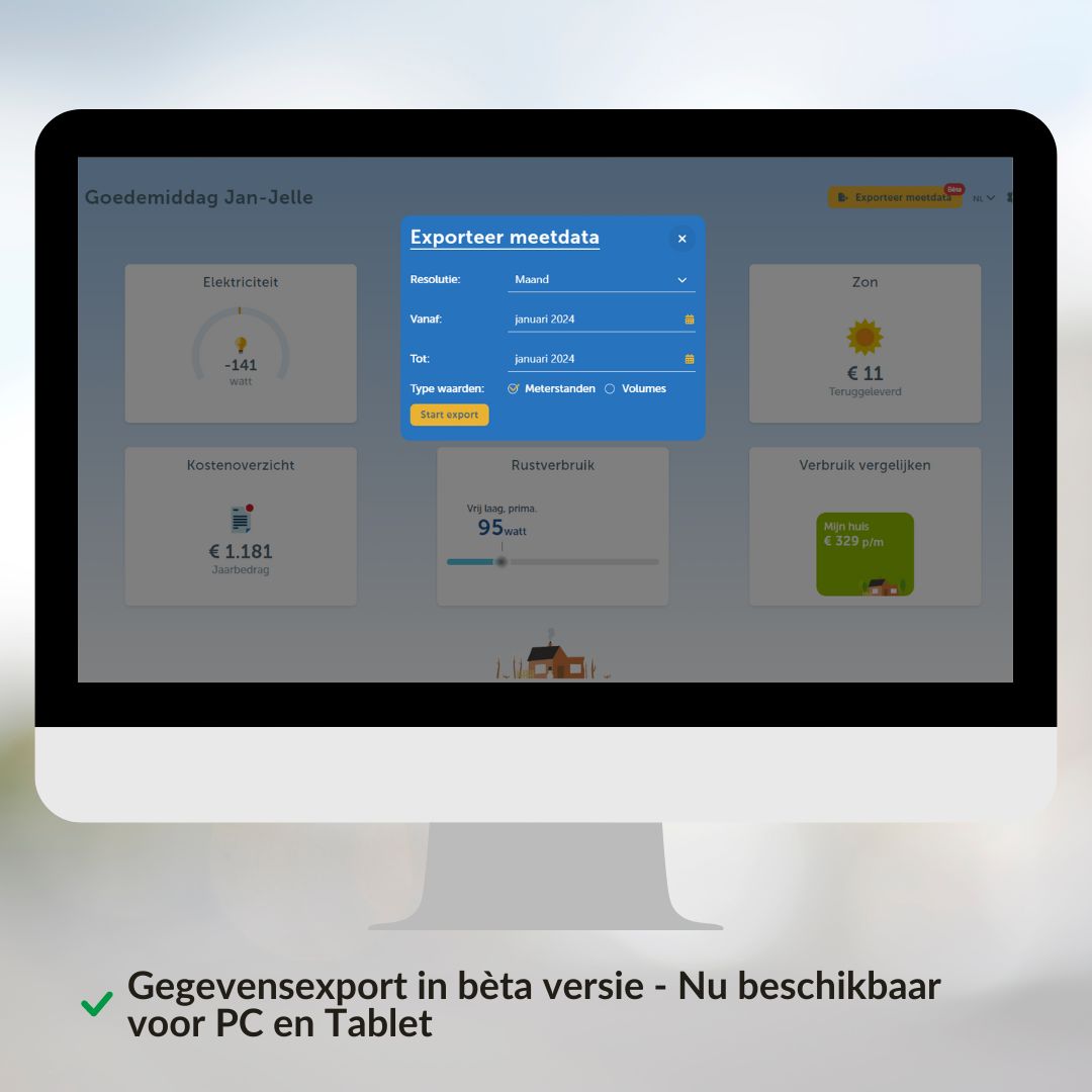 EnergyFlip Webportal Gegevensexpor